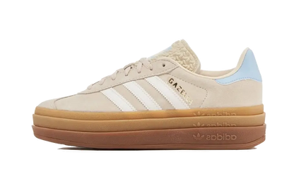 Tenisky adidas Gazelle bold bežovo-biele, pohľad z boku