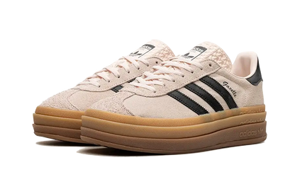 Tenisky adidas Gazelle Bold čierno-bežové, pohľad z predu