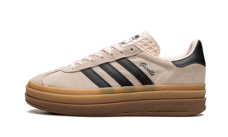 Tenisky adidas Gazelle Bold čierno-bežové, pohľad z boku