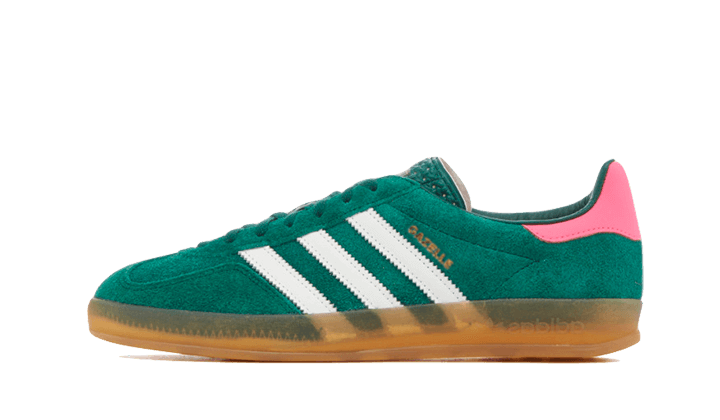 Tenisky adidas Gazelle zeleno-ružové, pohľad z boku