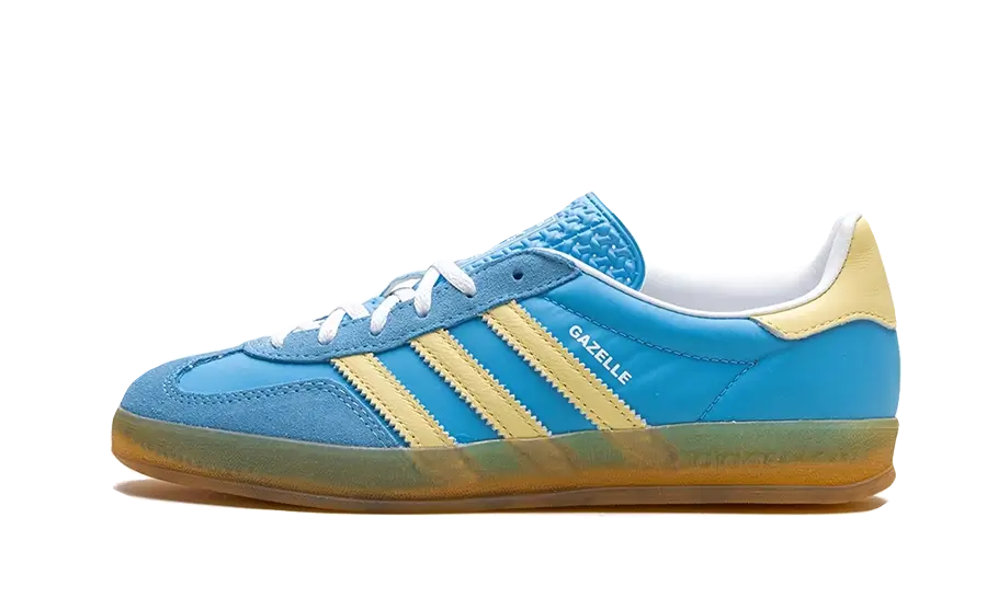 Tenisky adidas Gazelle modro-žlté, pohľad z boku