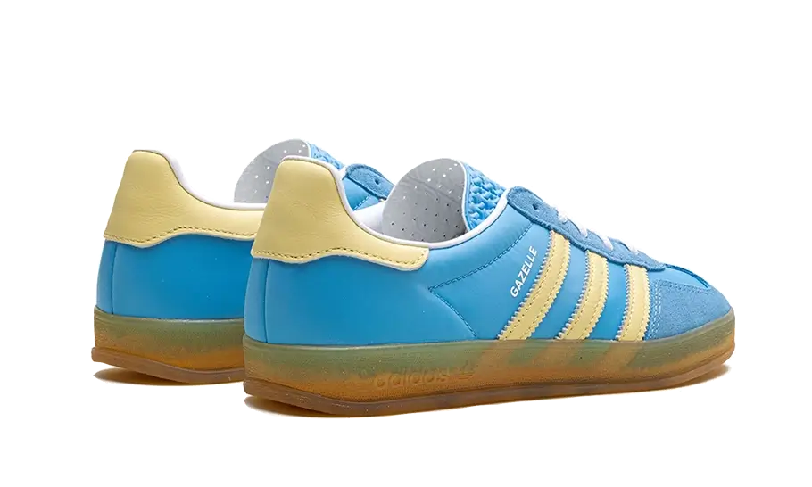 Tenisky adidas Gazelle modro-žlté, pohľad zo zadu