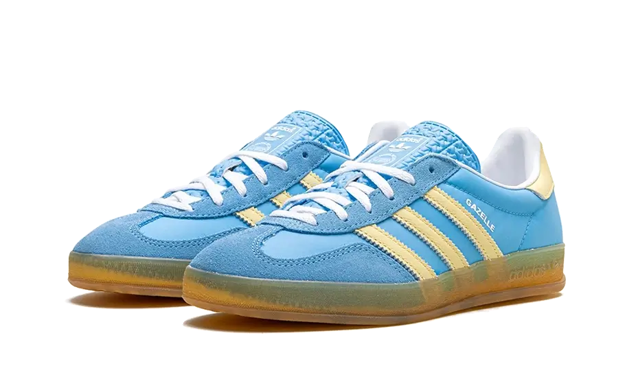 Tenisky adidas Gazelle modro-žlté, pohľad z predu