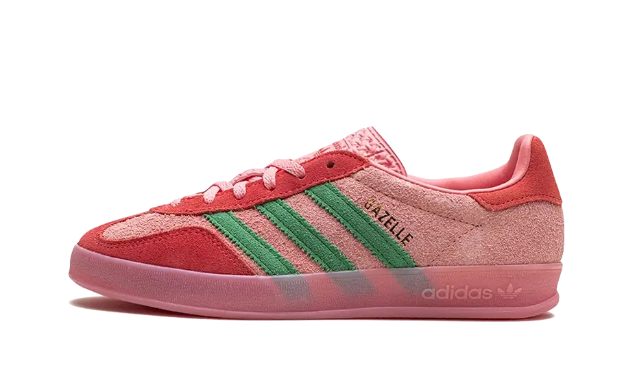 Tenisky adidas Gazelle ružovo-zelené, pohľad z boku