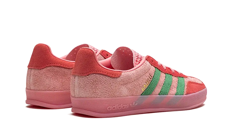 Tenisky adidas Gazelle ružovo-zelené, pohľad zo zadu