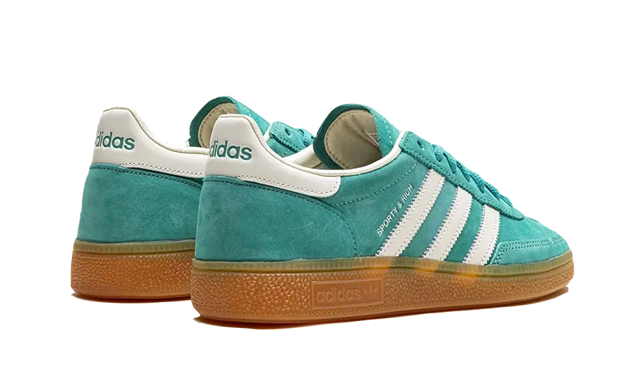 Tenisky adidas Handball Spezial zeleno-biele, pohľad zo zadu