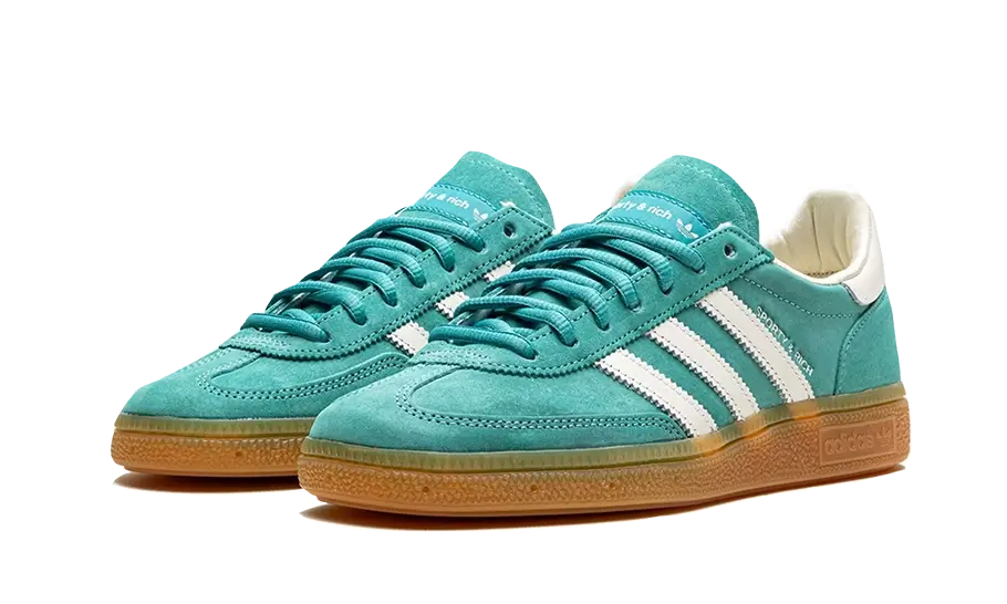 Tenisky adidas Handball Spezial zeleno-biele, pohľad z predu