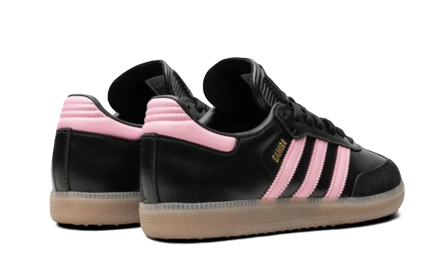 Tenisky adidas samba čierno-rúžové, pohľad zo zadu