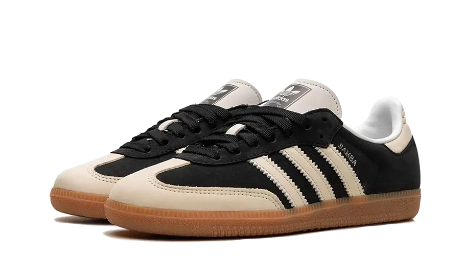 Tenisky adidas Samba čierno-biele, pohľad z uhla