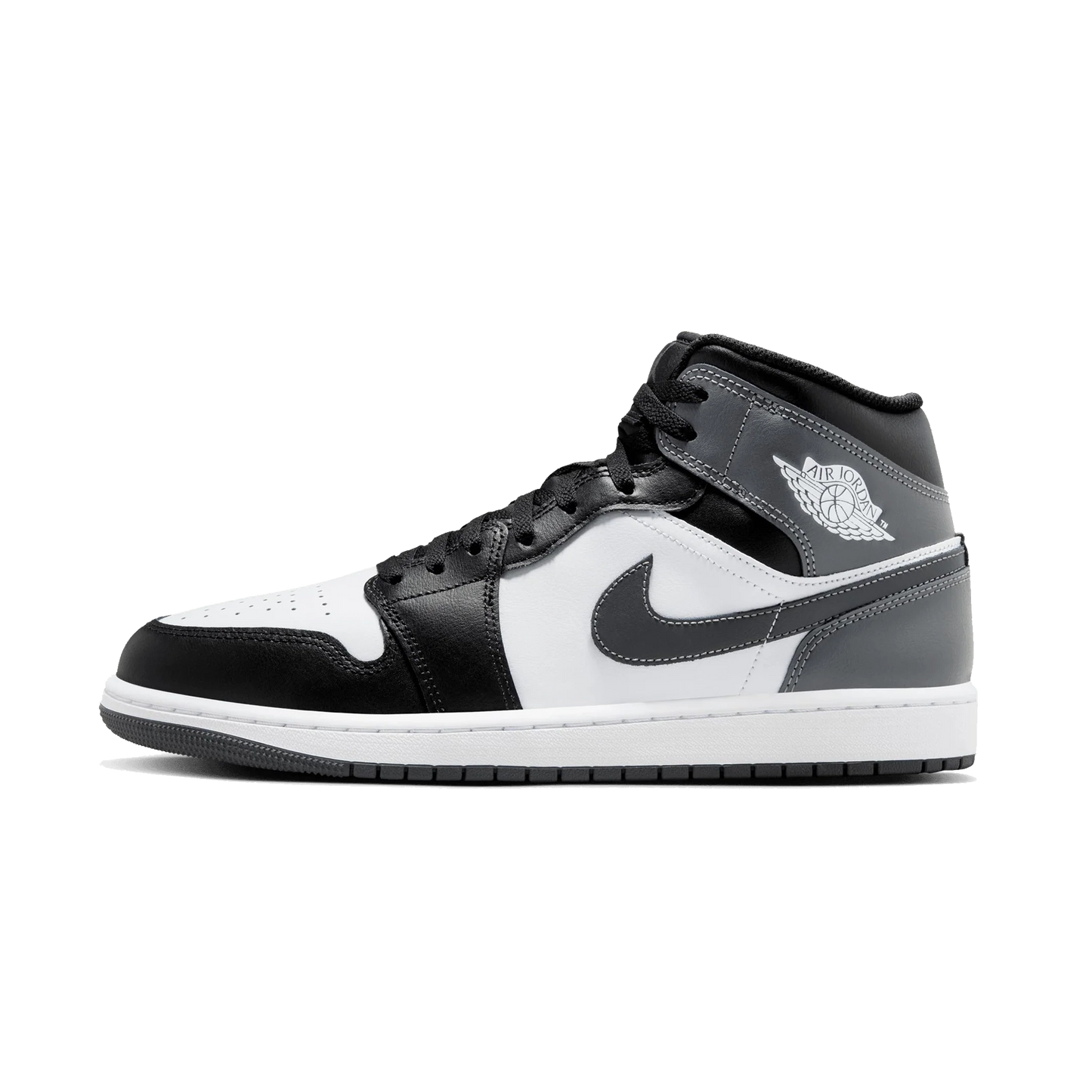 Air Jordan 1 Mid Black White Iron Grey