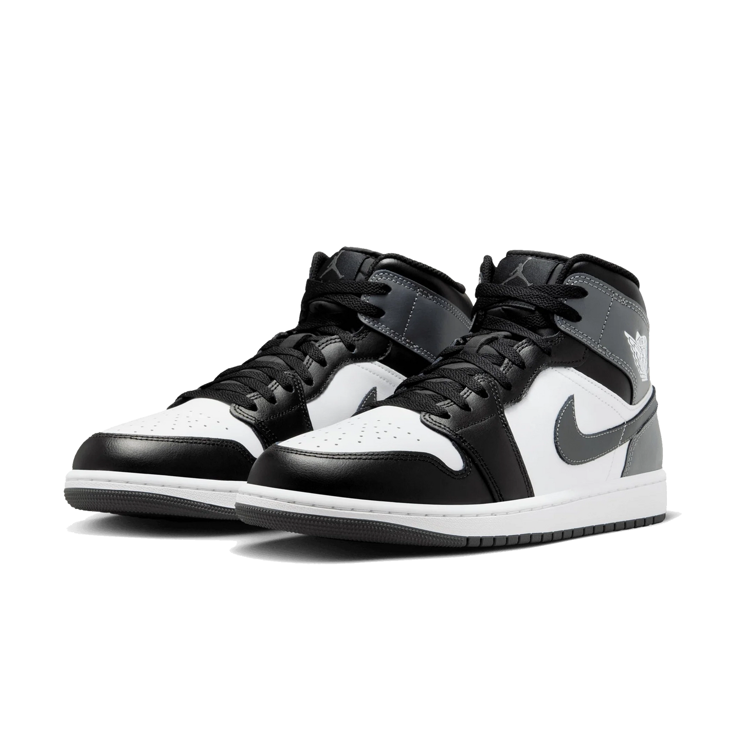 Air Jordan 1 Mid Black White Iron Grey