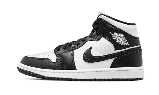 Tenisky Air Jordan 1 Mid Split čierno-biele, pohľad z boku