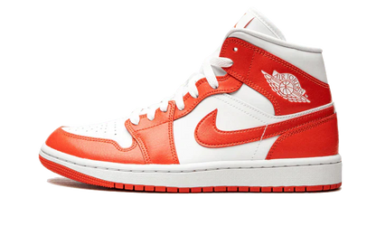 Tenisky Air Jordan 1 Mid oranžovo-biele, pohľad z boku