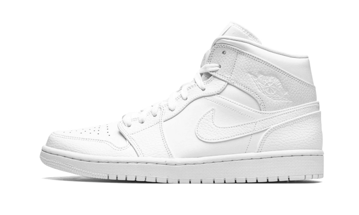 Tenisky Air Jordan 1 Mid biele, pohľad z boku