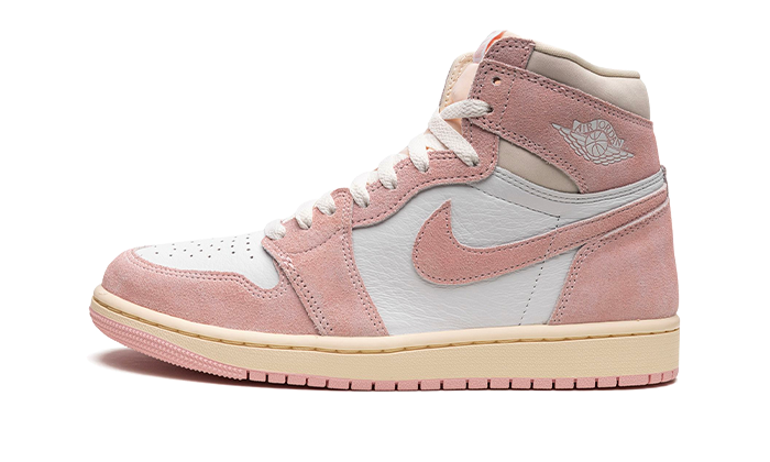 Tenisky Air Jordan 1 vysoké ružovo-biele, pohľad z boku