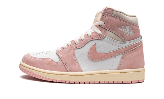 Tenisky Air Jordan 1 vysoké ružovo-biele, pohľad z boku