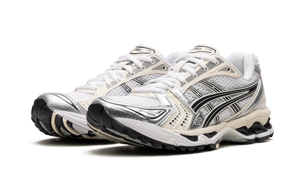 ASICS Gel-Kayano 14 White Midnight, pohľad na pár spredu