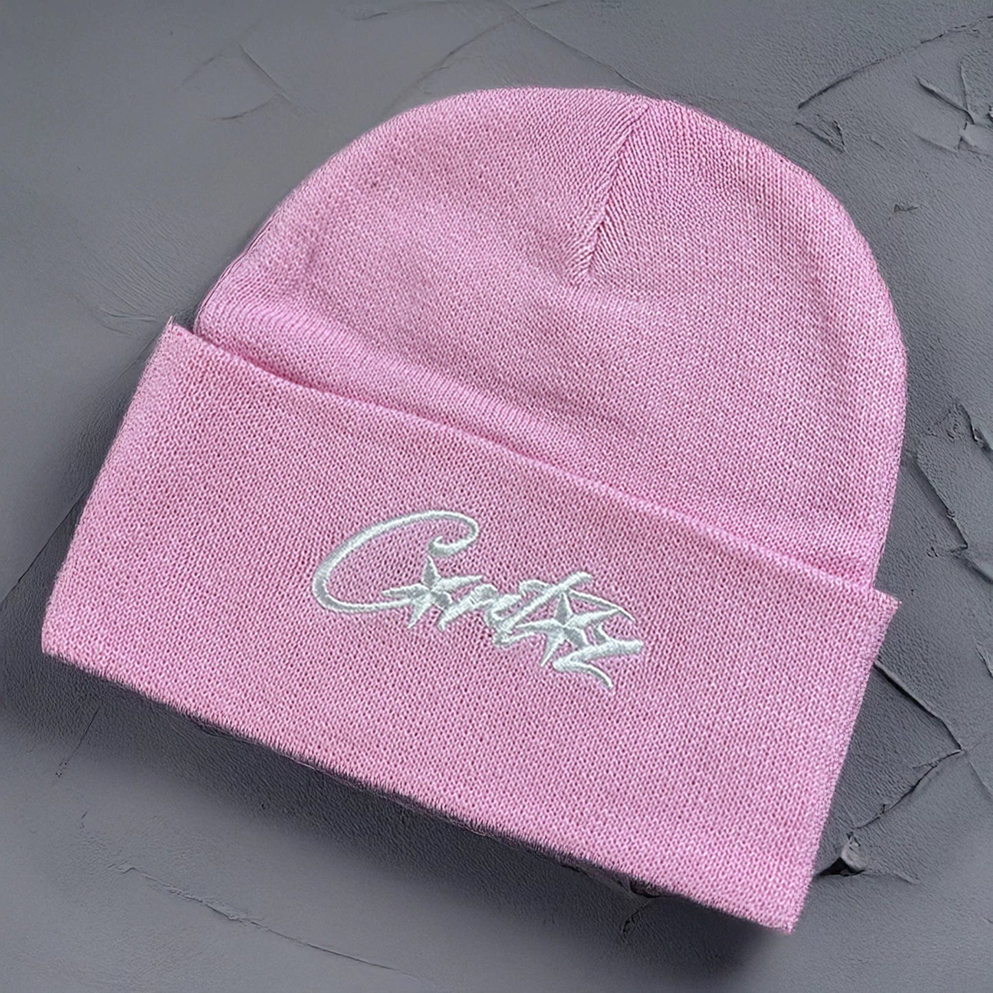 Corteiz Logo Beanie Pink