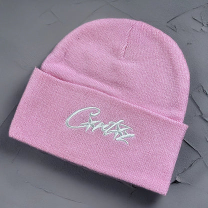Corteiz Logo Beanie Pink