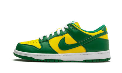 Tenisky Nike Dunk nízke zeleno-žlté, pohľad z boku