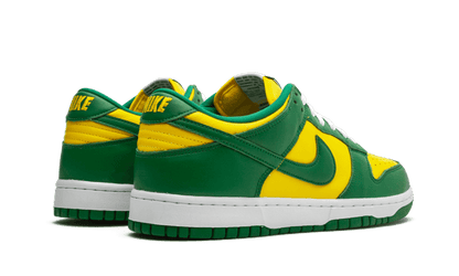 Tenisky Nike Dunk nízke zeleno-žlté, pohľad zo zadu