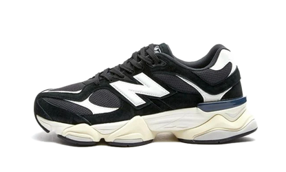 New Balance 9060 Black White čierno biele tenisky s bielym N logom, pohľad z boku