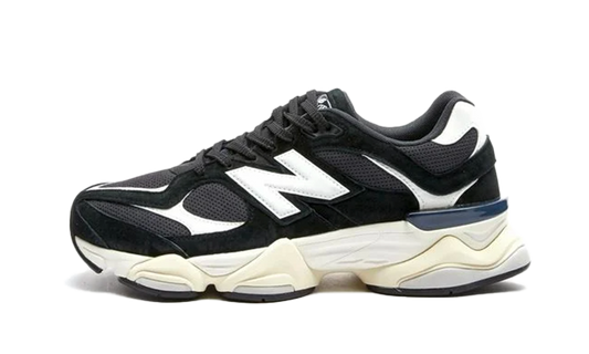 New Balance 9060 Black White čierno biele tenisky s bielym N logom, pohľad z boku