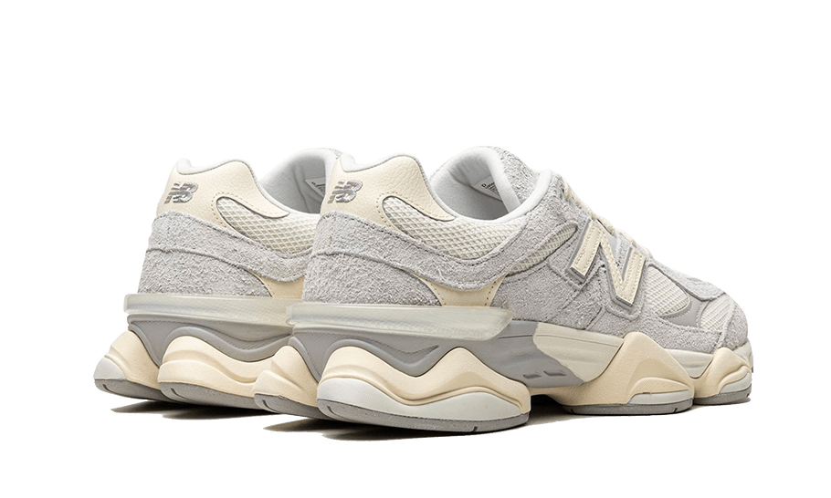 New Balance 9060 Quartz Grey, pohľad zozadu na pätovú časť