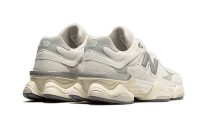 New Balance 9060 Sea Salt, pohľad zozadu na priehľadný prvok na päte