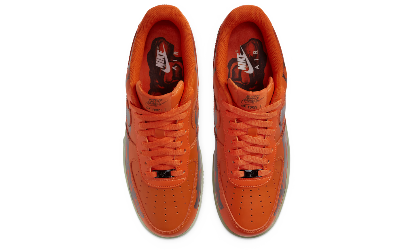 Nike Air Force 1 Low Orange Skeleton Halloween