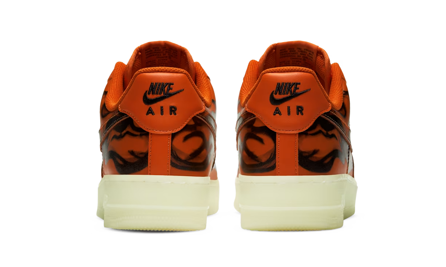 Nike Air Force 1 Low Orange Skeleton Halloween