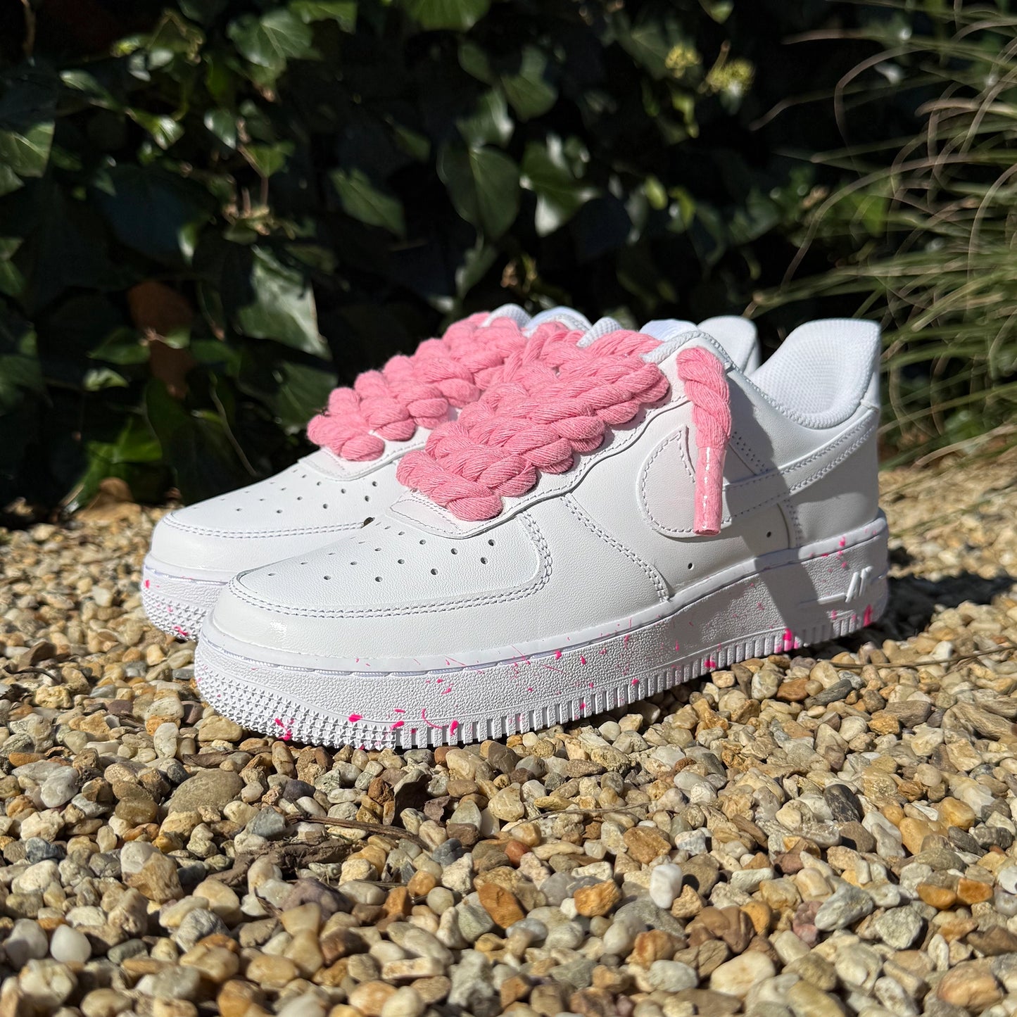 Nike Air Force 1 Low White - Ružové Rope Šnúrky Pink Glow