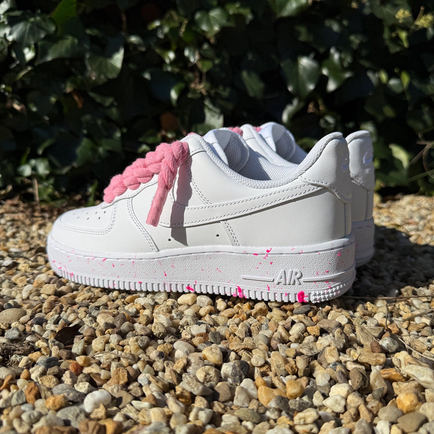 Nike Air Force 1 Low White - Ružové Rope Šnúrky Pink Glow