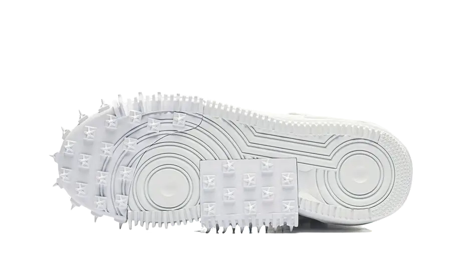 Nike Air Force 1 Mid SP Off-White Graffiti biele, pohľad na podrážku