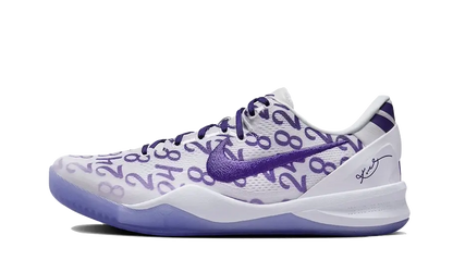 Tenisky Nike Kobe 8 bielo-fialové, pohľad z boku