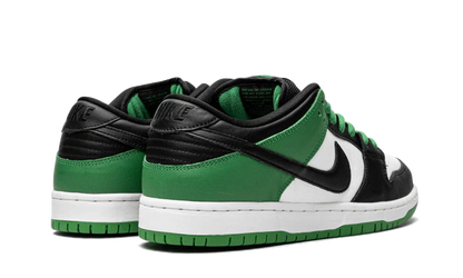 Skateboardové Tenisky Nike Dunk nízke zeleno-bielo-čierne, pohľad zo zadu