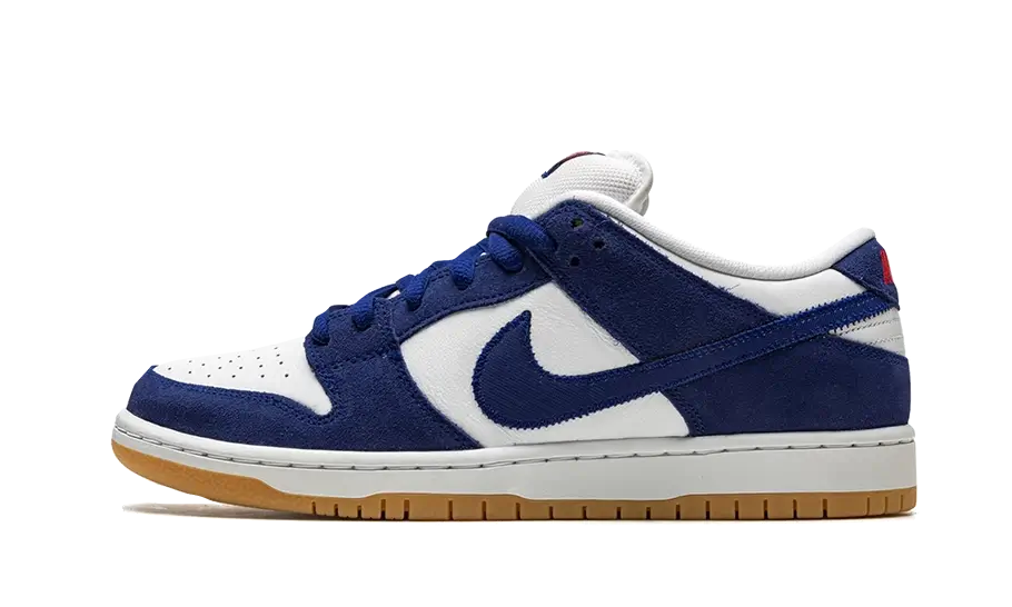 Skateboardové Tenisky Nike Dunk nízke modro-biele, pohľad z boku