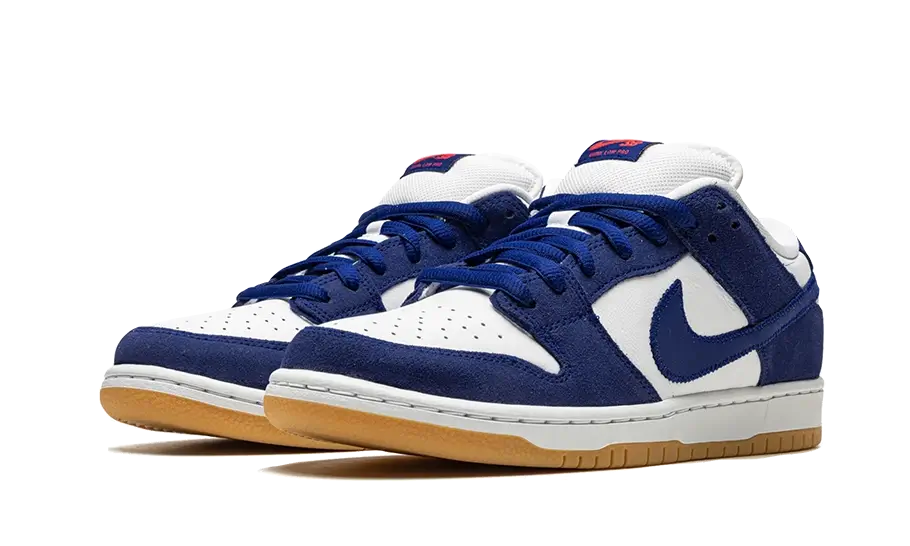 Skateboardové Tenisky Nike Dunk nízke modro-biele, pohľad z uhla