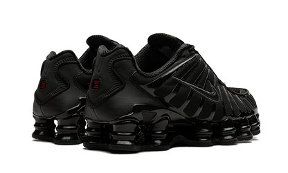 Nike Shox TL Black Max Orange čierne, pohľad zozadu na Shox technology