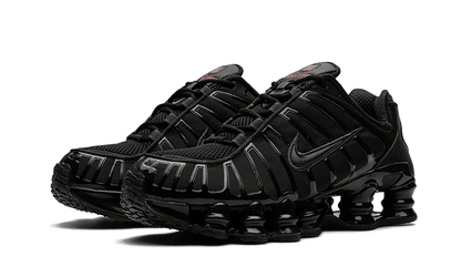 Nike Shox TL Black Max Orange čierne, pohľad z vrchu na lace system