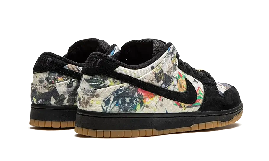 Skateboardové Tenisky Nike Dunk nízke Supreme čierne, pohľad zo zadu